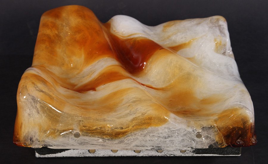 LARGE CEILING MOUNT MURANO GLASS CHANDELIER 1970 (1 of 3)