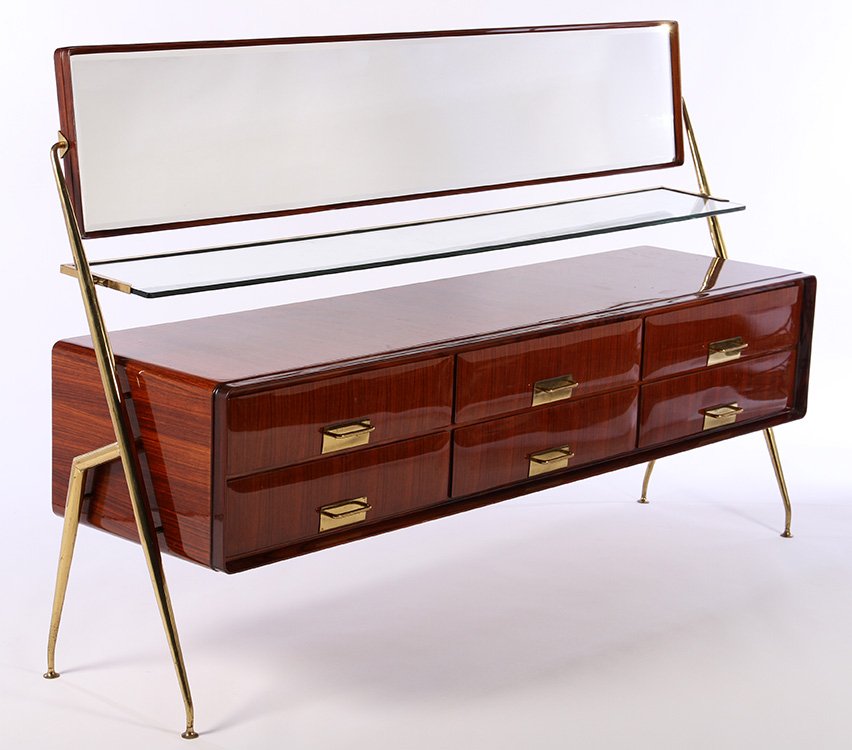 ITALIAN ROSEWOOD DRESSER MIRROR SILVIO CAVATORTA (1 of 5)