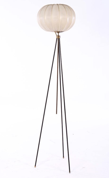ITALIAN WROUGHT IRON BRASS FLOOR LAMP 1960 (1 of 4)