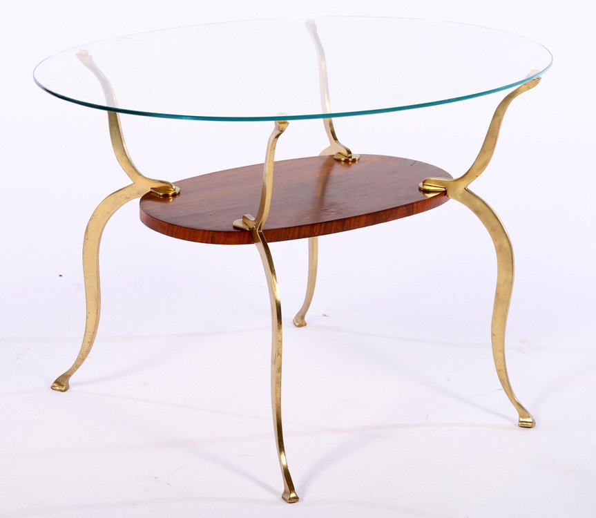 ITALIAN MID CENTURY MODERN BRONZE COFFEE TABLE (1 of 3)