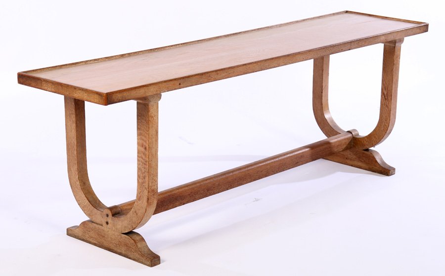 FRENCH CERUSED OAK LOW TABLE MOREUX TRAY TOP 1940 (1 of 5)