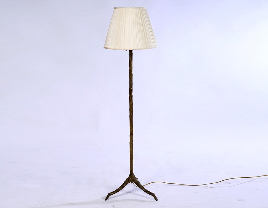 GOOD BAGUES STYLE BRONZE FLOOR LAMP 1970 (1 of 4)