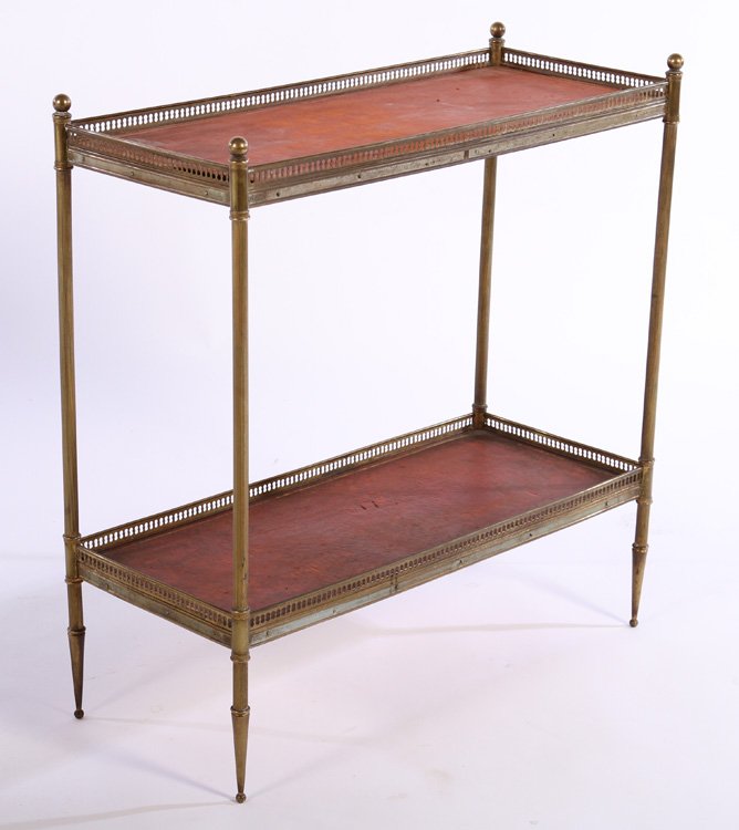 REGENCY STYLE BRONZE SIDE TABLE JANSEN CIRCA 1960 (1 of 5)