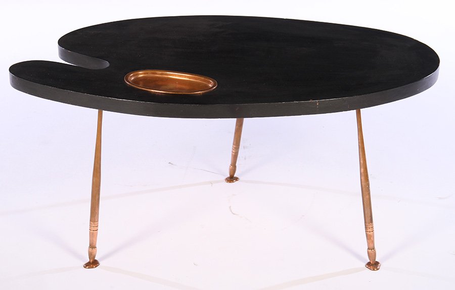 MID CENTURY ARTIST PALLETTE COFFEE TABLE C.1960 (1 of 4)