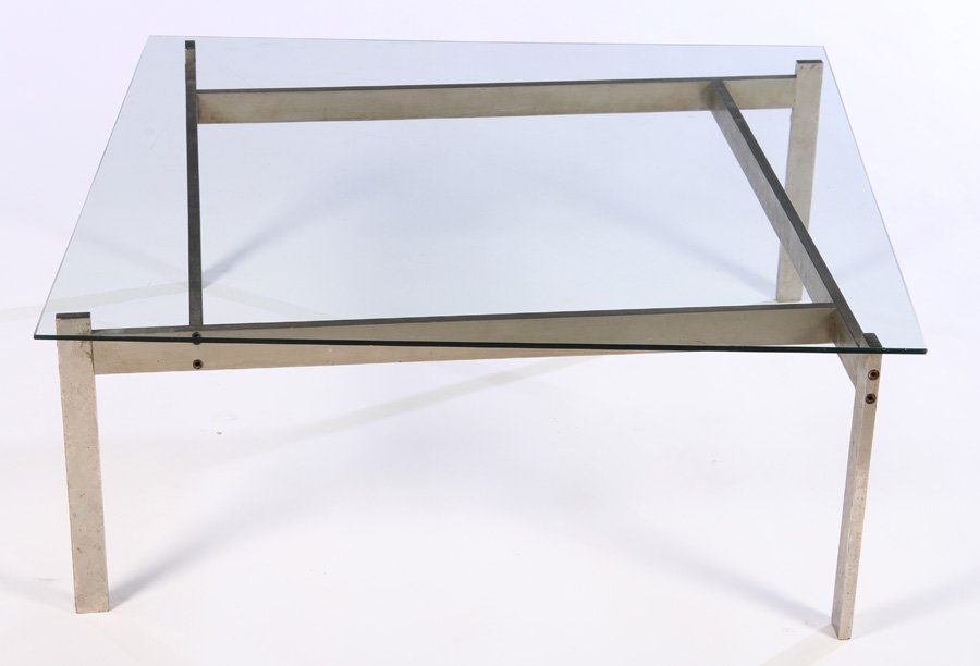 NICKEL BRONZE COFFEE TABLE POUL KJAERHOLM 1960 (1 of 3)