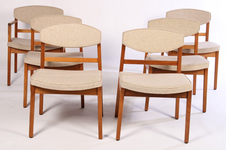 SET 6 LABELED HERMAN MILLER DINING CHAIRS 1960 (1 of 3)