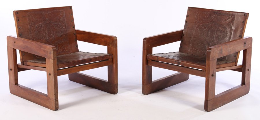 PR MID CENTURY BRAZILIAN LEATHER CLUB CHAIRS 1950 (1 of 6)