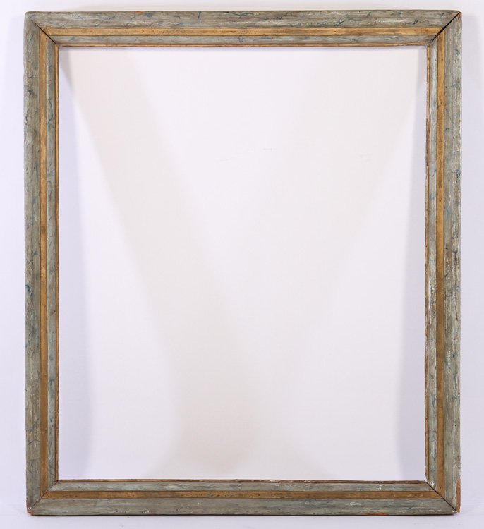 19TH C CONTINENTAL PAINTED DECORATED CARVED FRAME (1 of 3)