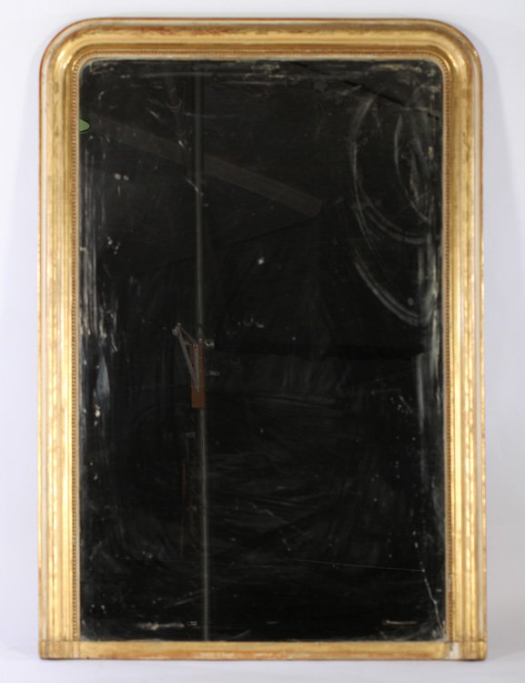 19TH C. FRENCH LOUIS PHILIPPE GILT WOOD MIRROR (1 of 3)