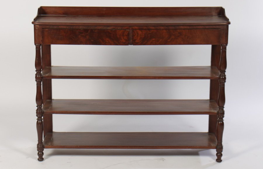 FRENCH RESTORATION MAHOGANY OPEN SERVER 1840 (1 of 5)