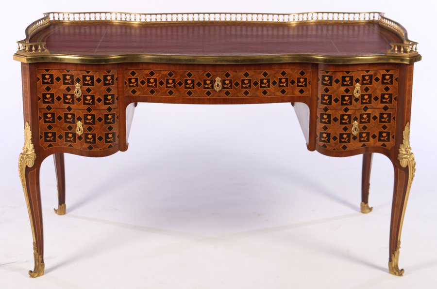 SIGNED KRIEGER PARIS DESK 5 DRAWERS 1950 (1 of 8)