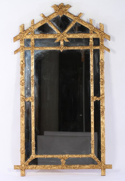 GITLWOOD GESSO FAUX BOIS CARVED MIRROR (1 of 3)