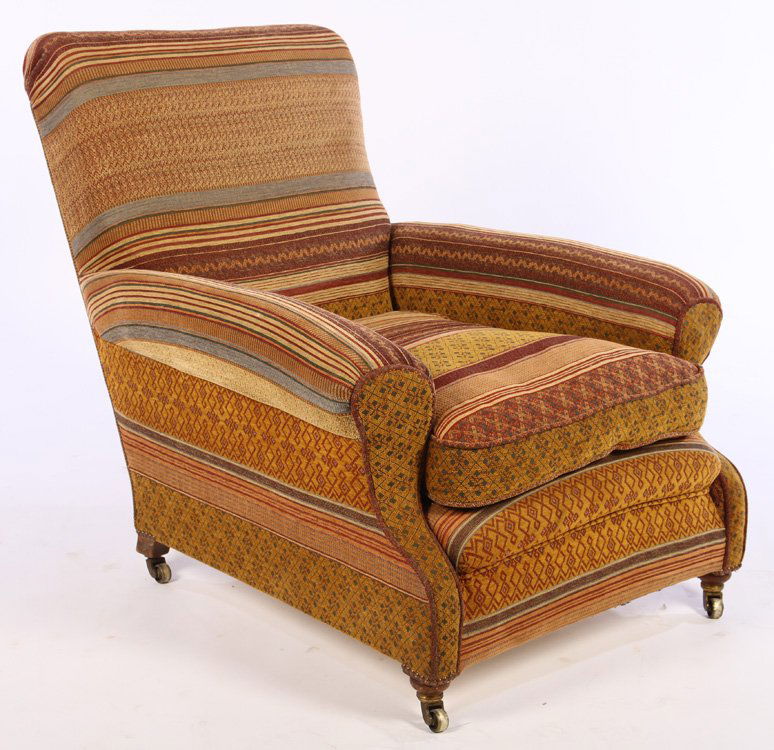 UPHOLSTERED LIBRARY CHAIR WILLIAM IV STYLE (1 of 3)