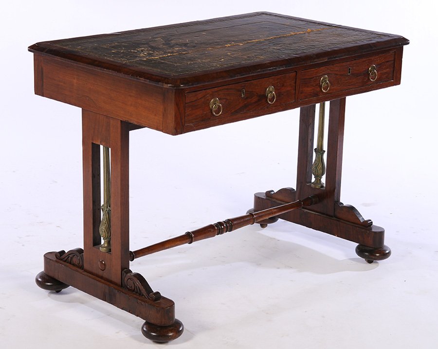 19TH CENT. REGENCY STYLE WRITING DESK 2 DRAWERS (1 of 5)