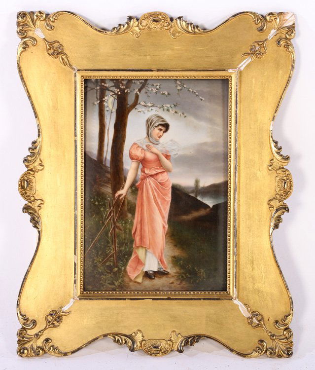 19TH C. KPM PAINTED PORCELAIN PLAQUE SIGNED (1 of 5)