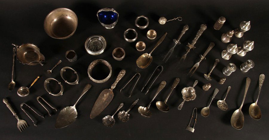 48 PCS STERLING SILVER C.1920-1940 55.01 TROY OZ (1 of 8)