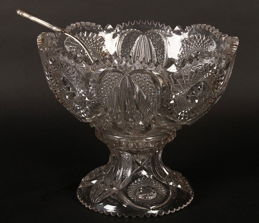 PUNCH BOWL W/ STERLING SILVER GORHAM 6.3 TROY OZ (1 of 7)