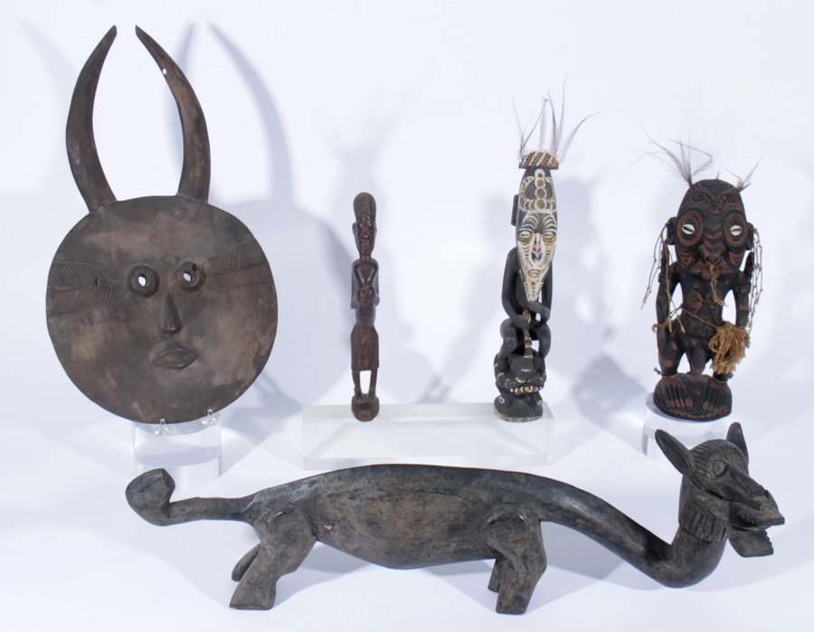 GROUP 6 AFRICAN TRIBAL ART ITEMS MOSSI MASK 1970 (1 of 5)