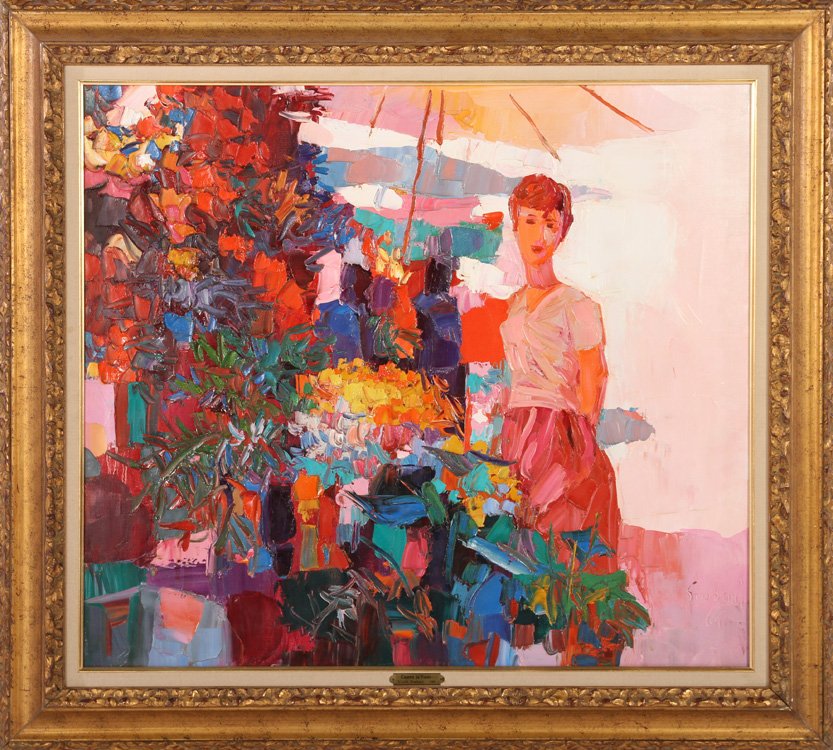 NICOLA SIMBARI "CAMPO DE FIORI" SIGNED OIL 1964 (1 of 5)