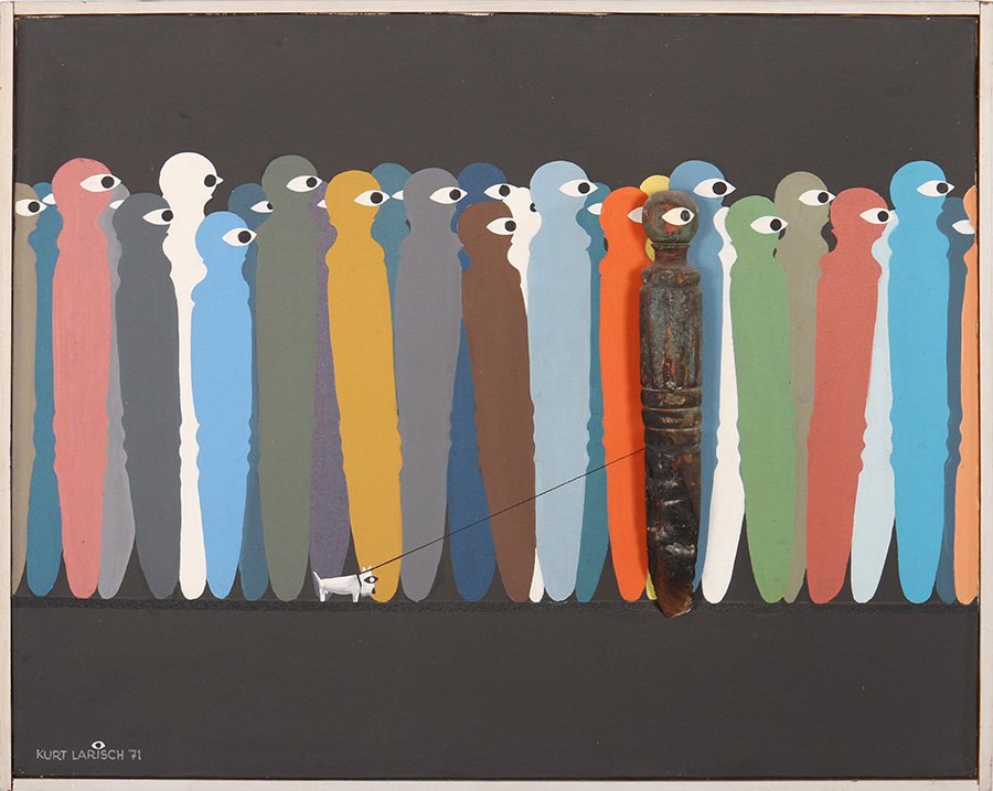 KURT LARISCH ACRYLIC ON CANVAS SIGNED DATED 1971 (1 of 5)