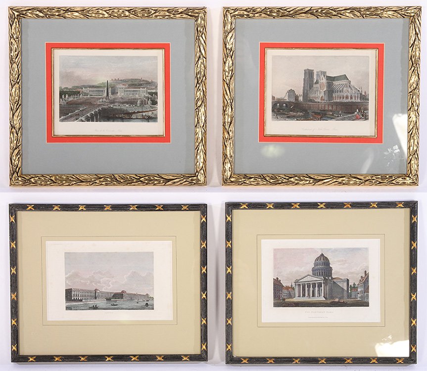 COLLECTION OF 4 FRAMED PRINTS PARISIAN LANDMARKS (1 of 7)