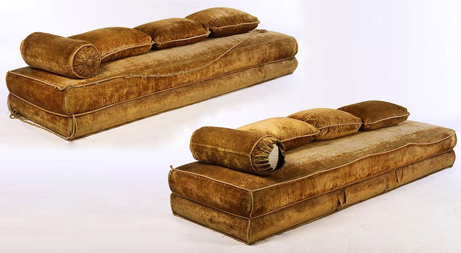 PAIR OF TURKISH STYLE VELVET COUCHES 1890 (1 of 10)