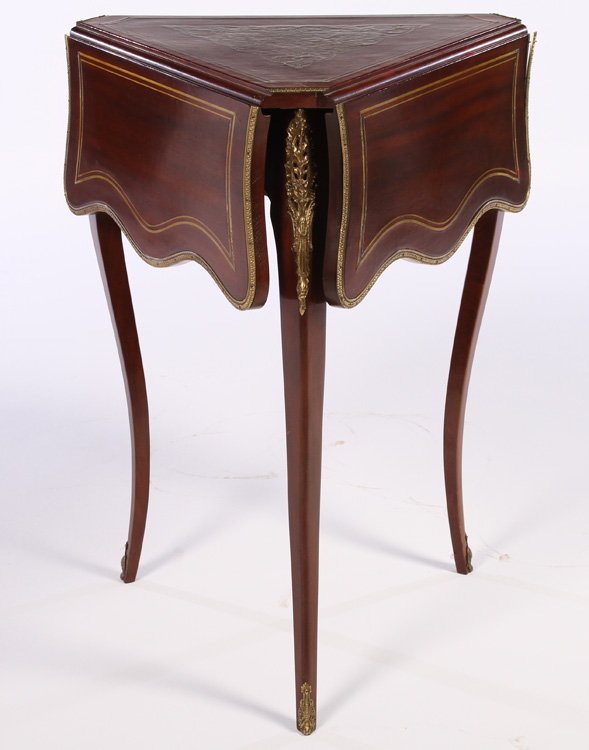 EARLY 20TH C. LOUIS XV BOULLE HANDKERCHIEF TABLE (1 of 6)