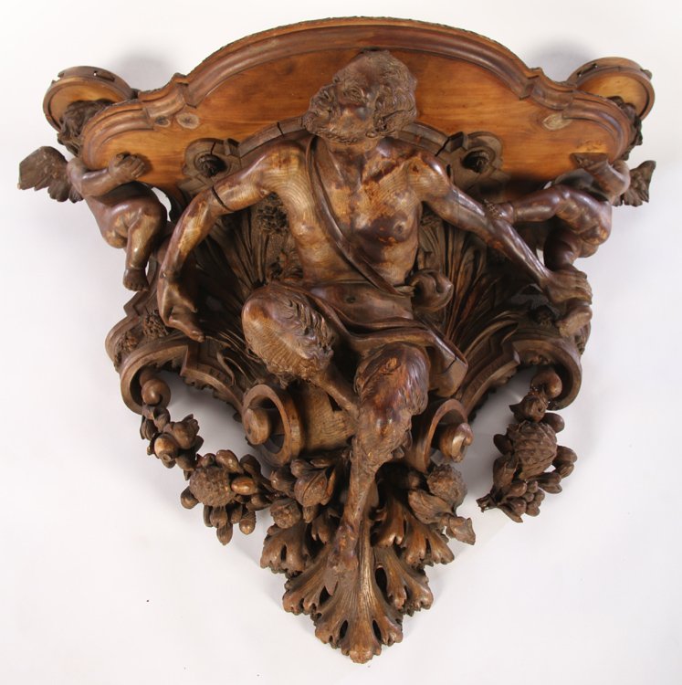 ITALIAN WALL SHELF SIGNED VALENTINO BESAREL 1870 (1 of 5)