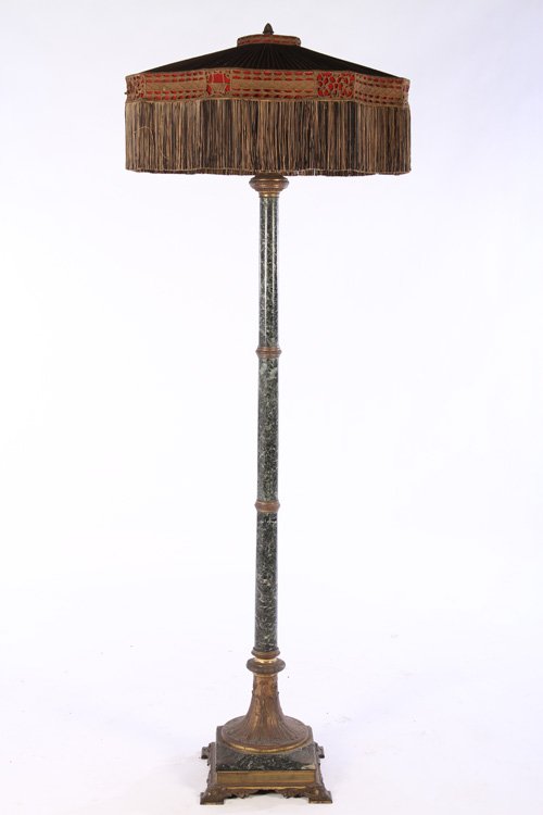 NEOCLASSICAL MARBLE BRONZE FLOOR LAMP C.1890 (1 of 5)