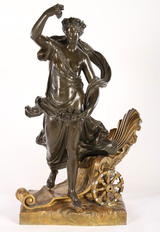 A SIGNED RAINGO FRERES DORE BRONZE TABLE CLOCK C. 1870 (1 of 5)