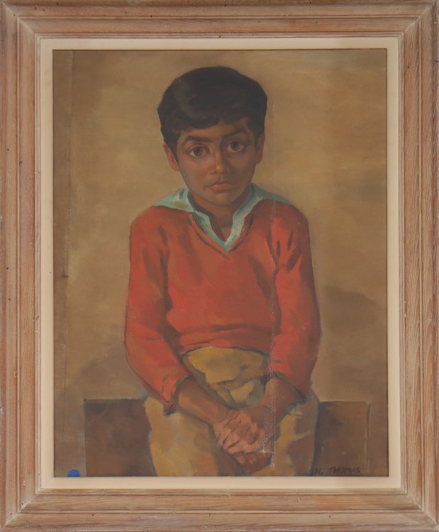 NORMAN THOMAS PORTRAIT OIL ON CANVAS SIGNED (1 of 5)