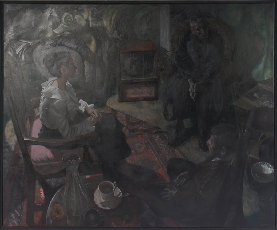 CLAYTON ANDERSON OIL ON CANVAS LIVING ROOM SCENE (1 of 5)