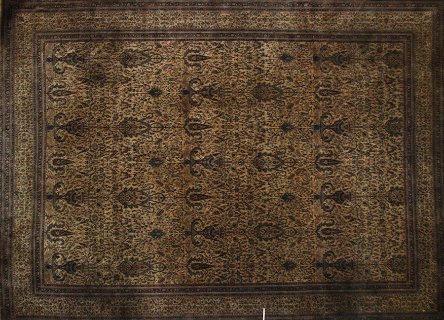 SHARISTAN CARPET W/ ALL OVER DESIGN C.1910 (1 of 4)