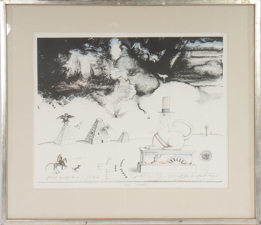 SAUL STEINBERF COLOR LITHOGRAPH SIGNED 1971 (1 of 3)