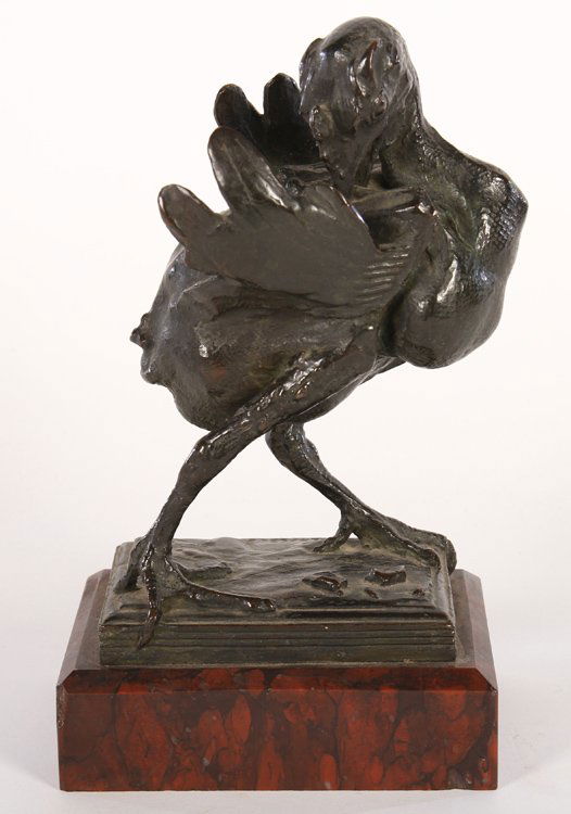 ALBERT LAESSLE PARIS BRONZE YOUNG CHICKEN 1907 (1 of 5)