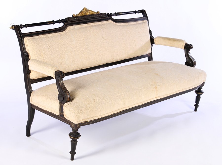 19TH C. EBONIZED AESTHETIC MOVEMENT SOFA (1 of 6)