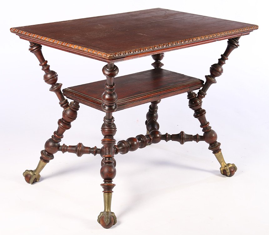 AMERICAN VICTORIAN MAHOGANY TABLE HUNZINGER C1880 (1 of 5)