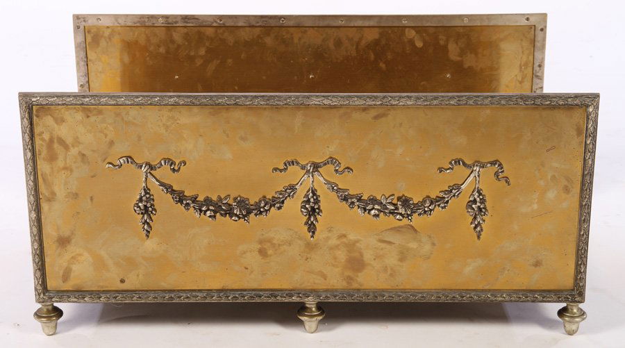 FRENCH EMPIRE BRONZE FIREPLACE LOG HOLDER C. 1890 (1 of 3)