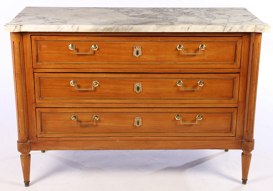 FRENCH DIRECTOIRE COMMODE MARBLE TOP 1940 (1 of 5)