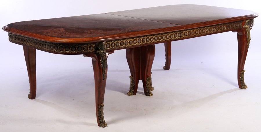 BRONZE MOUNTED DINING TABLE LOUIS XV 2 LEAVES (1 of 6)