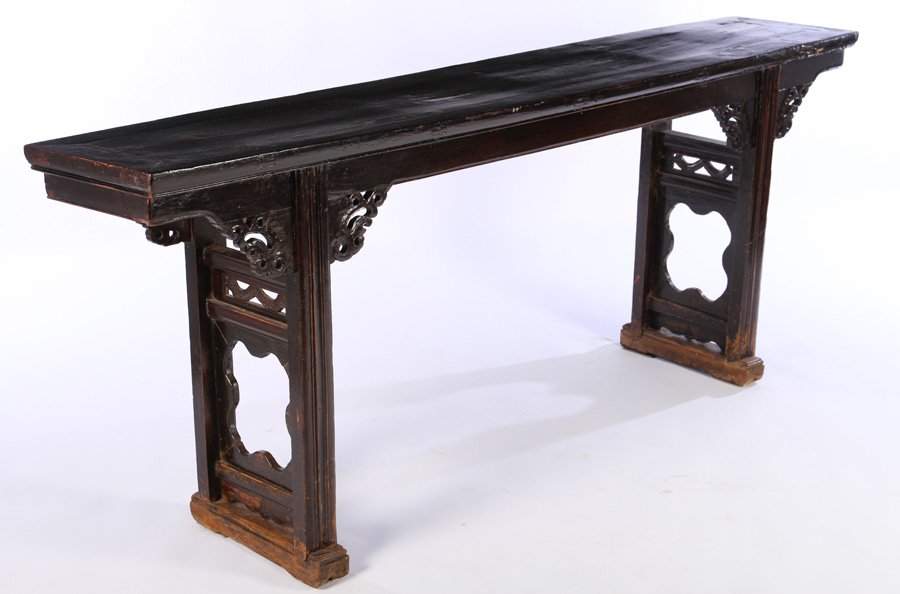 A CHINESE CARVED WOOD ALTAR TABLE CIRCA 1900 (1 of 6)