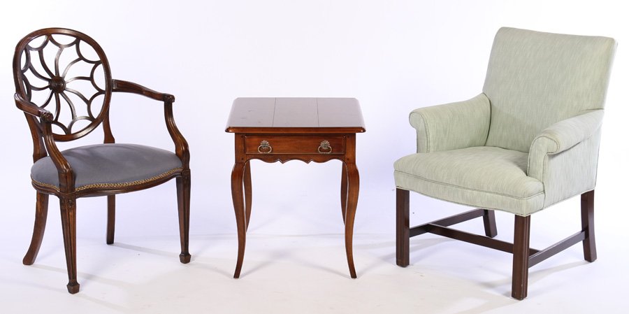 3 PC ESTATE LOT HENDREDON SIDE TABLE ARM CHAIR (1 of 7)