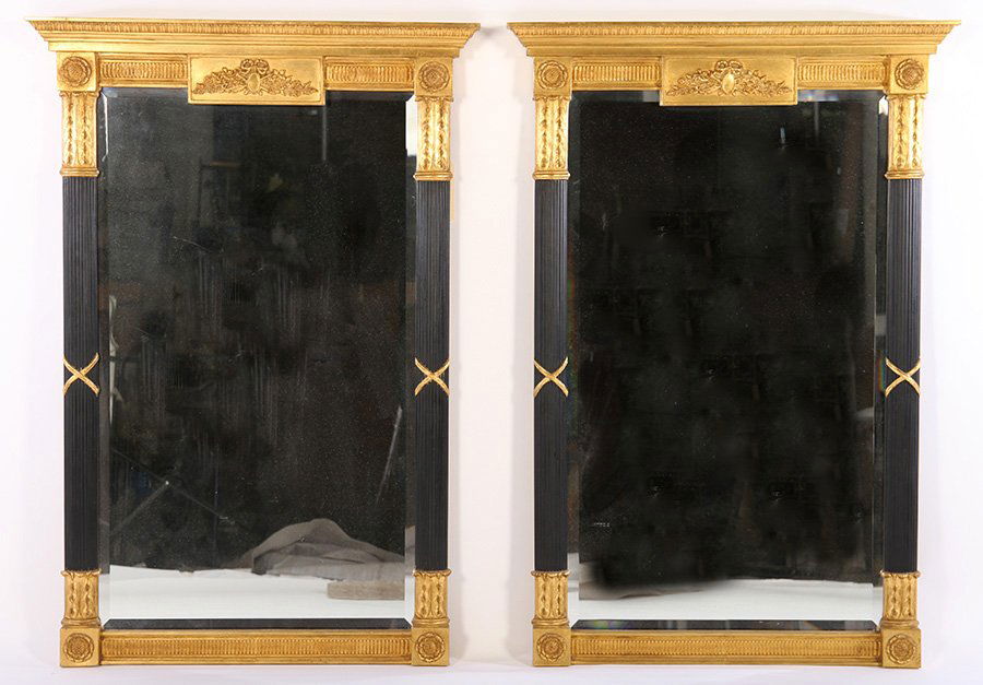 PAIR LABELED CARVERS GUILD EMPIRE MIRRORS (1 of 5)