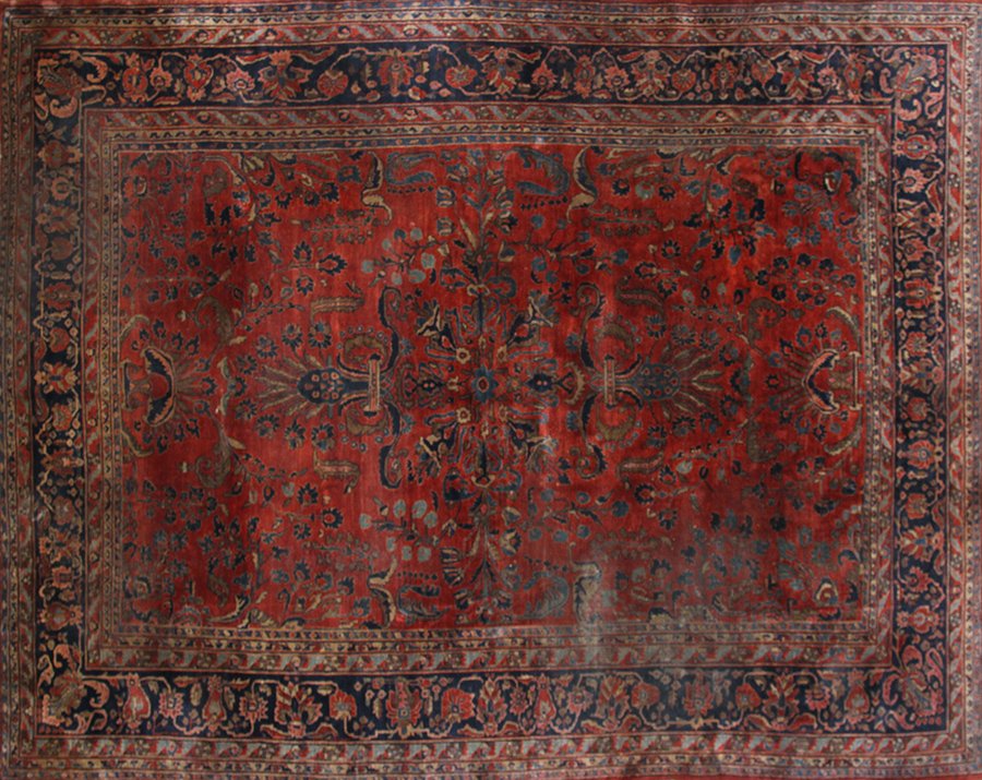 ORIENTAL RUG ROOM SIZED SEMI ANTIQUE (1 of 4)