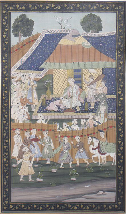 EARLY 20TH C. TIBETAN PAINTED THANGKA ON SILK (1 of 4)