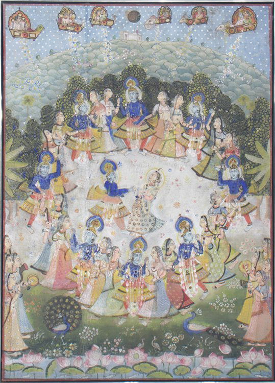 19TH C. TIBETAN PAINTED THANGKA ON CLOTH (1 of 3)