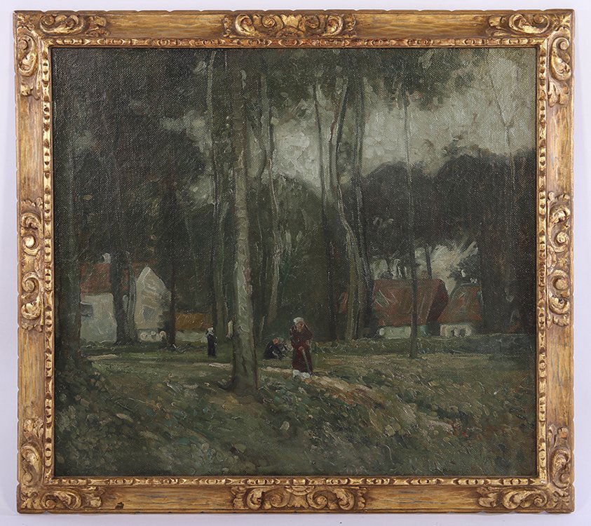 JOSEPH FILEMYER SIGNED OIL ON CANVAS C.1915 (1 of 5)