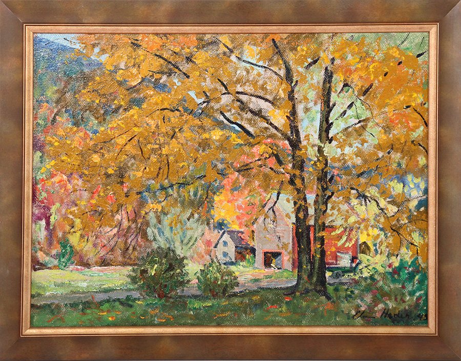 ELMER STANLEY HADAR OIL PAINTING SIGNED 1943 (1 of 5)