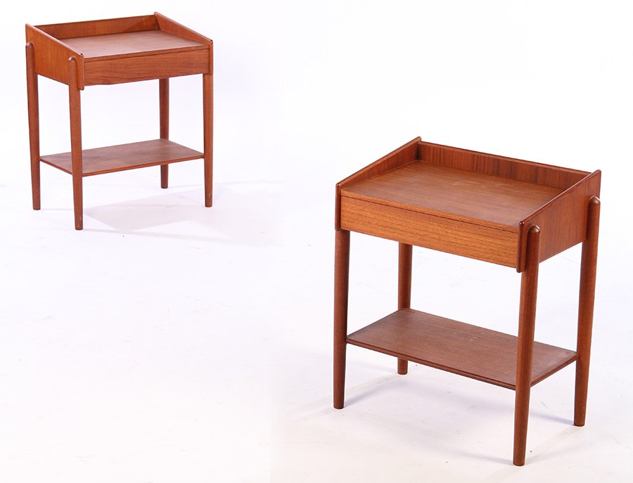 PAIR LABELED SOBORG MOBLER SIDE TABLES 1960 (1 of 6)