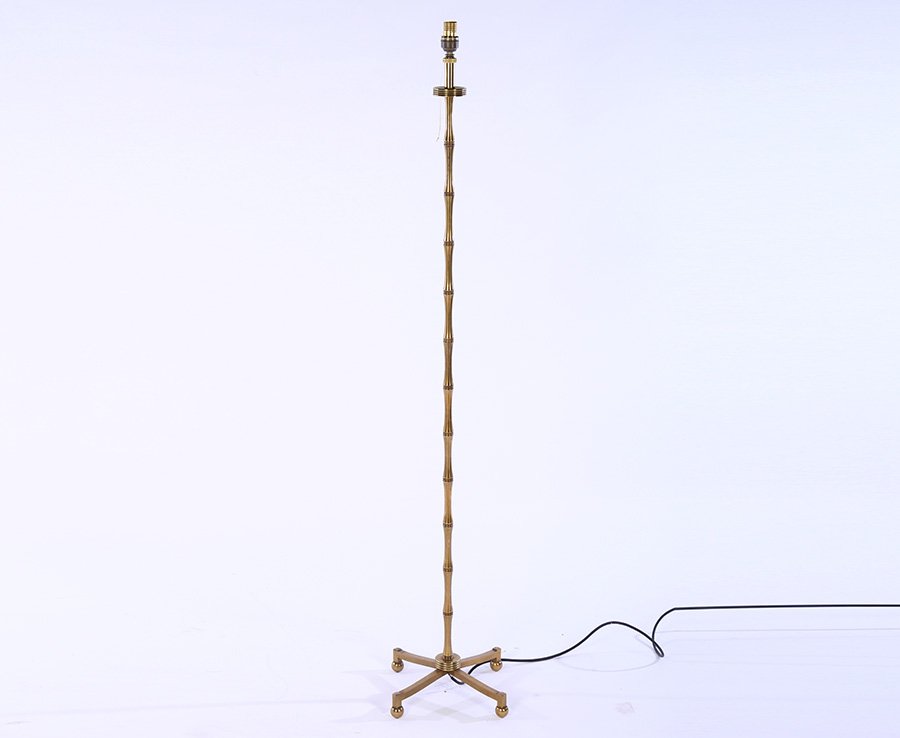 BRASS BAGUES FLOOR LAMP BAMBOO STANDARD 1950 (1 of 4)